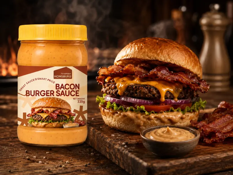 Sos Burger Bacon Kaya berasap
