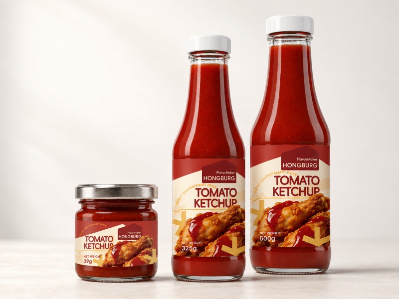 Sos tomato dalam Botol Kaca