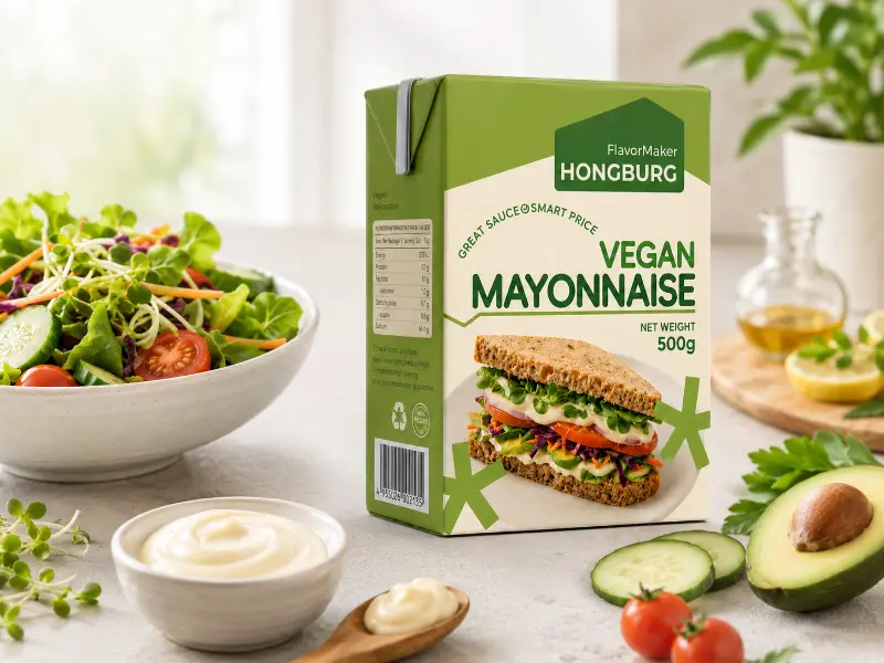 Mayonis Vegan dalam Tetra Pak